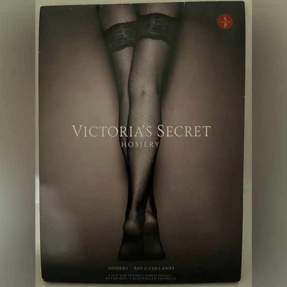 Victoria's Secret Accessories - New Victoria’s Secret lace top fishnet Thigh Highs Hosiery In Red Size S